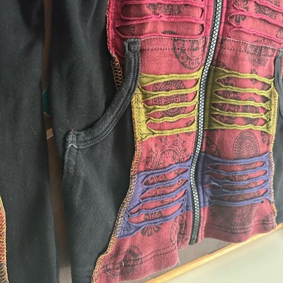 Ark Imports Bohemian Patchwork Bomber Jacket Small - Picture 4 of 16